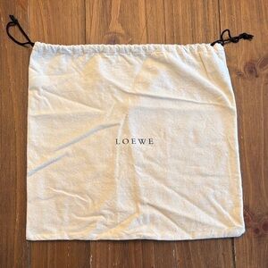 13 x 14.5 in. Loewe Cream Drawstring Bag